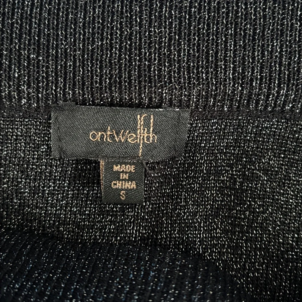 Ontwelfth Size Small 89% Viscosa 11% Nailon Skirt Colored Black And Silver NWTS - Picture 9 of 11